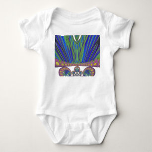 Utskrift av afrikansk blå Lila dekorativ teckning Tee Shirt