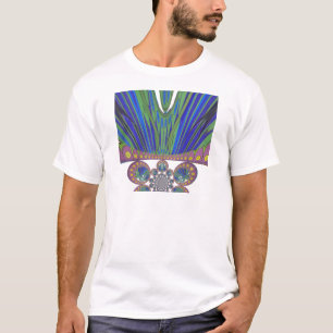 Utskrift av afrikansk blå Lila dekorativ teckning Tee Shirt
