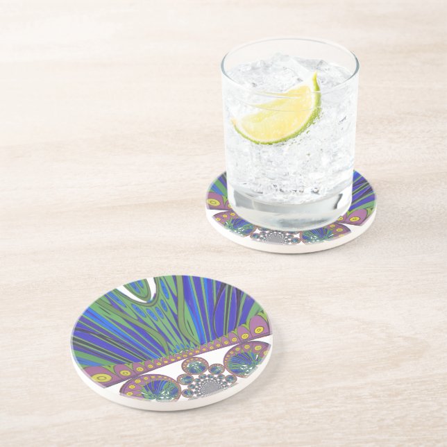 Utskrift av afrikansk blå Lila dekorativ teckning Underlägg (Sidan)