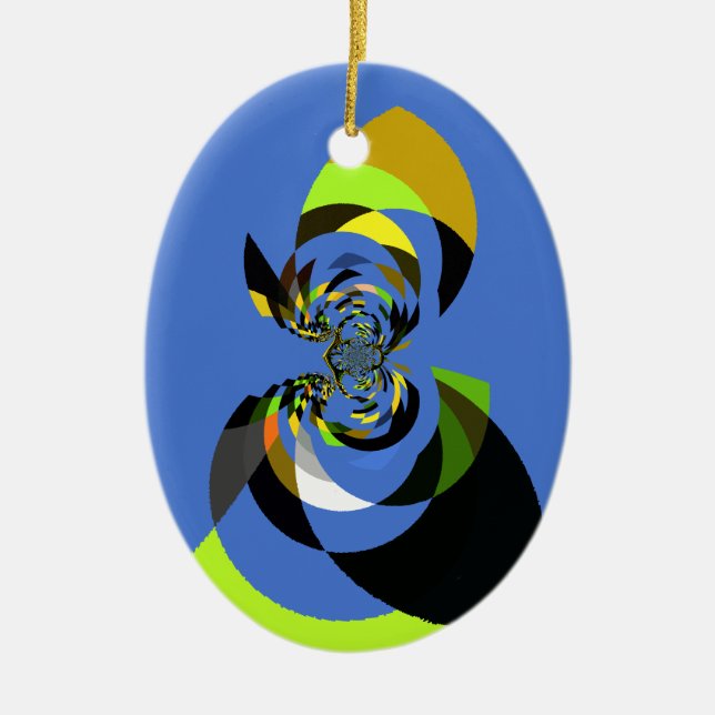 Utskrift av afrikansk vektordesign julgransprydnad keramik (Framsidan)