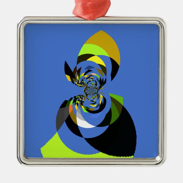 Utskrift av afrikansk vektordesign julgransprydnad metall (Framsidan)