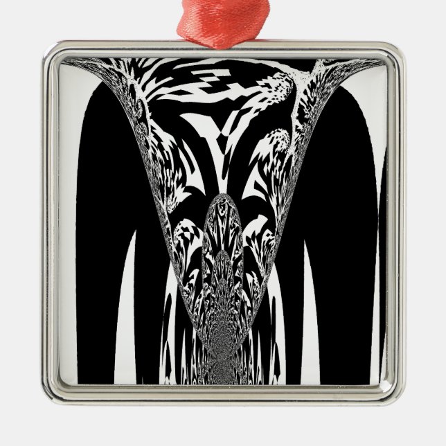 Utskrift av afrikanska Abstrakter Julgransprydnad Metall (Framsidan)