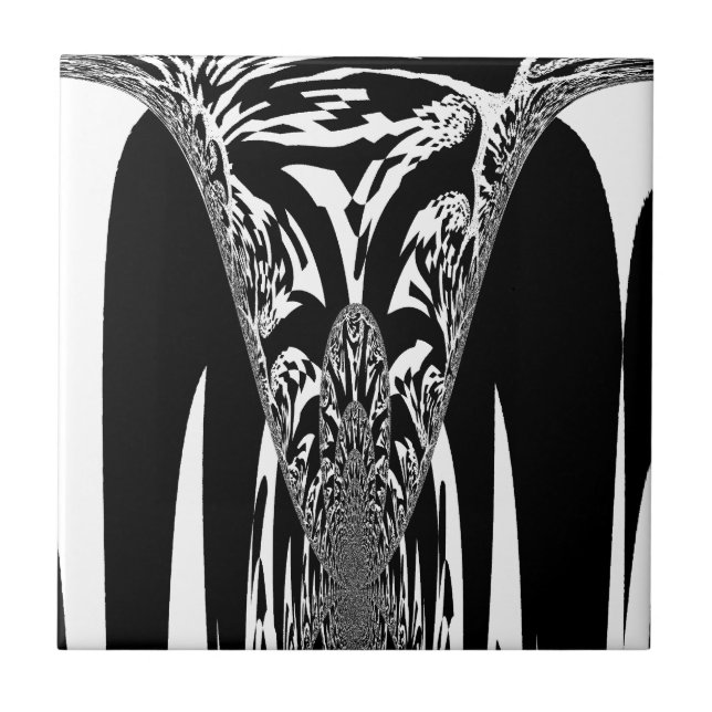 Utskrift av afrikanska Abstrakter Kakelplatta (Framsidan)