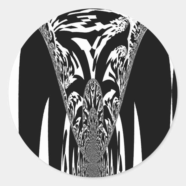 Utskrift av afrikanska Abstrakter Runt Klistermärke (Framsida)