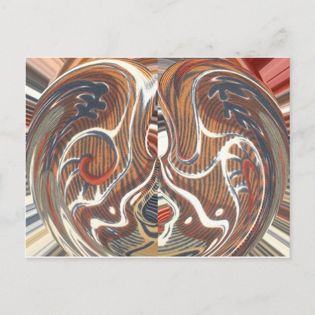 Utskrift av afrikanska Abstrakter Vykort (Framsida)