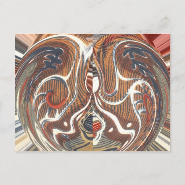 Utskrift av afrikanska Abstrakter Vykort (Framsida)