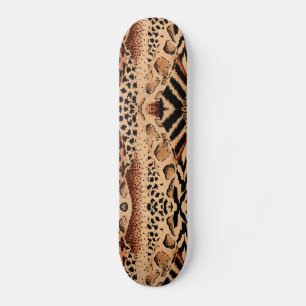 Utskrift av afrikanska stamdjur mini skateboard bräda 18,5 cm