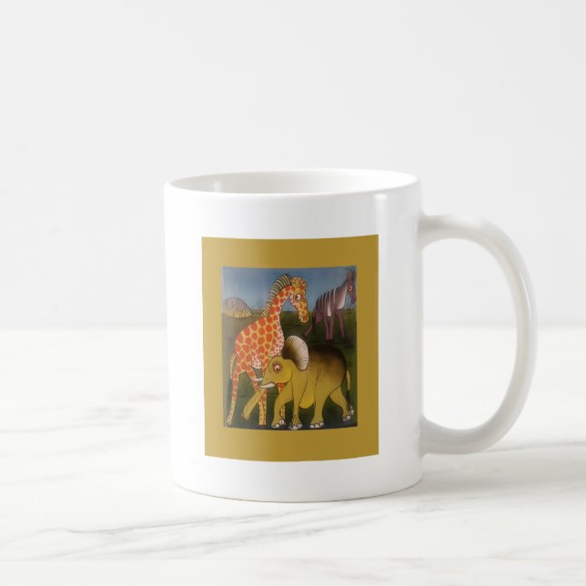 Utskrift av afrikanska trikonst kaffemugg (Höger)