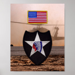 Utskrift av andra infantry Division Veterans Vets- Poster