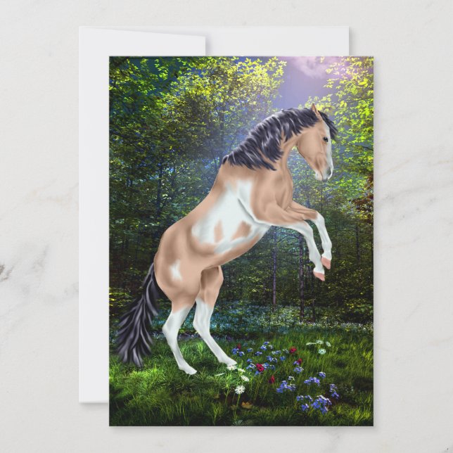 Utskrift av ångringsbock Tobiano Paint Horse (Framsida)