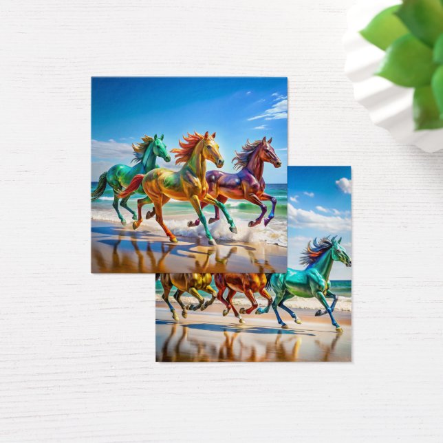 Utskrift av arbetsyta för automatisk radbyte fyrkantigt visitkort (Skivbord)