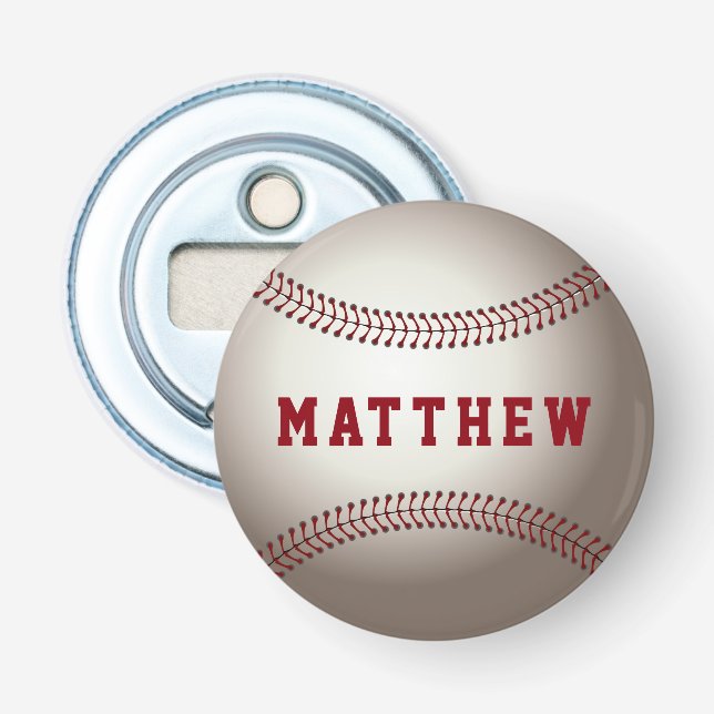 Utskrift av Baseball Sports Personlig Namn Flasköppnare (Framsidan)