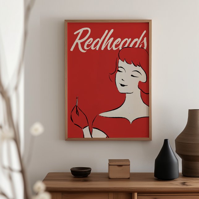 Utskrift av bilder i rödhåriget - Väggstreck i Vin Poster (Skapare uppladdad)