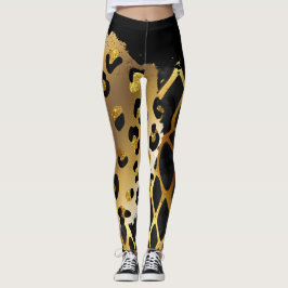 Utskrift av blandade djur leggings