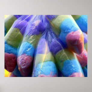 Utskrift av bomullsgodis poster