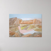 Utskrift av borttappad Beach Watercolor Line Art