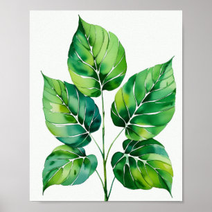 Utskrift av botaniska Löv Art Poster