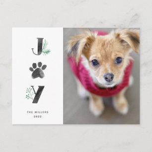 Utskrift av botaniskt joy Paw   Foto på sällskapsd Helg Vykort