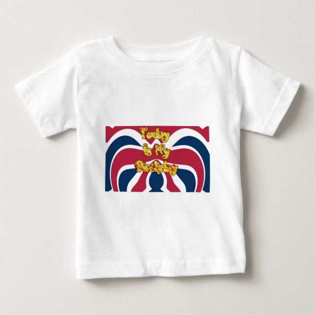 Utskrift av brittisk födelsedagspresent t-shirt (Framsida)