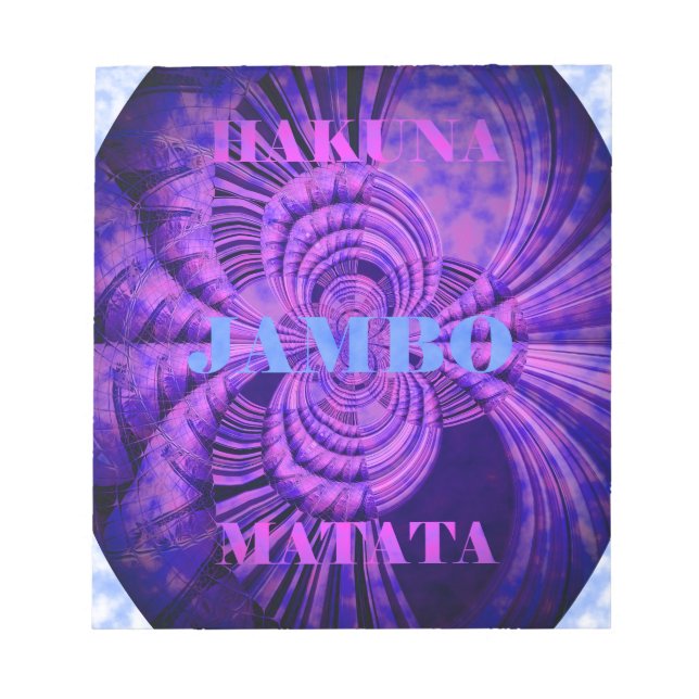 Utskrift av Cosmic Hakuna Art Anteckningsblock (Framsida)