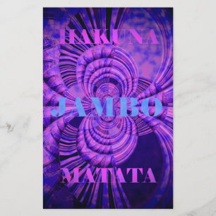 Utskrift av Cosmic Hakuna Art Brevpapper