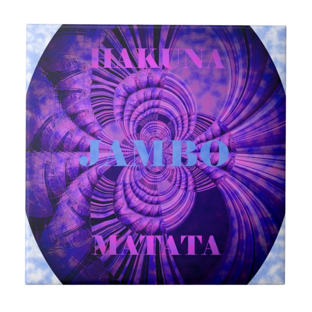 Utskrift av Cosmic Hakuna Art Kakelplatta (Framsidan)
