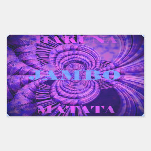 Utskrift av Cosmic Hakuna Art Rektangulärt Klistermärke