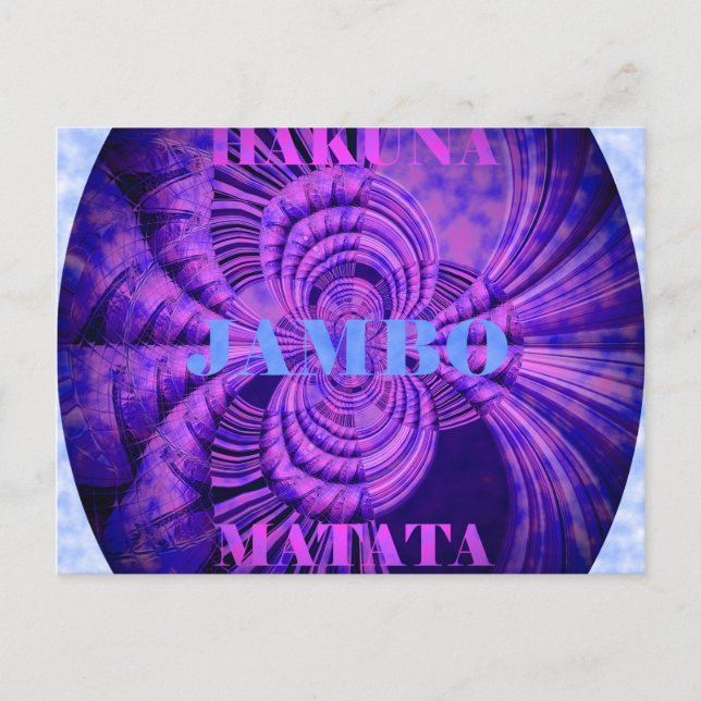 Utskrift av Cosmic Hakuna Art Vykort (Framsida)