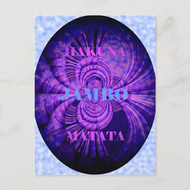 Utskrift av Cosmic Hakuna Art Vykort (Framsida)