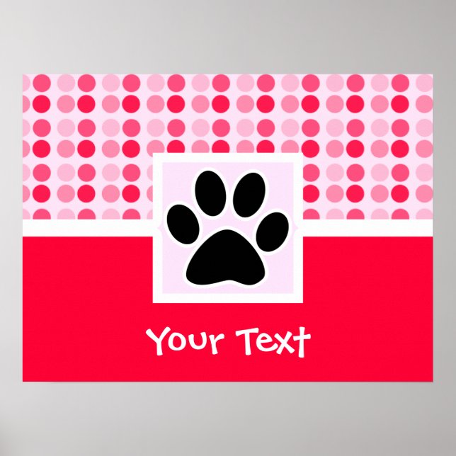 Utskrift av cute Paw Poster (Framsidan)
