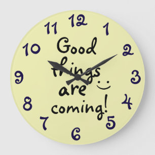 Utskrift av Cute Positive Inspirtive Quote Stor Klocka