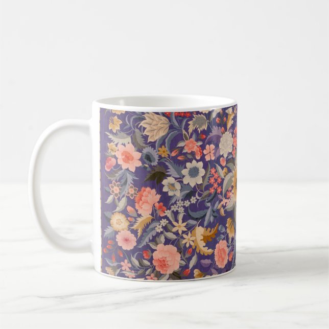 Utskrift av dekorativ Blommigt Kaffemugg (Vänster)