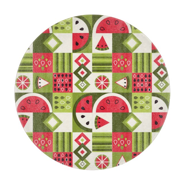 Utskrift av dekorativt vattenmelon Inslag Art (Framsidan)