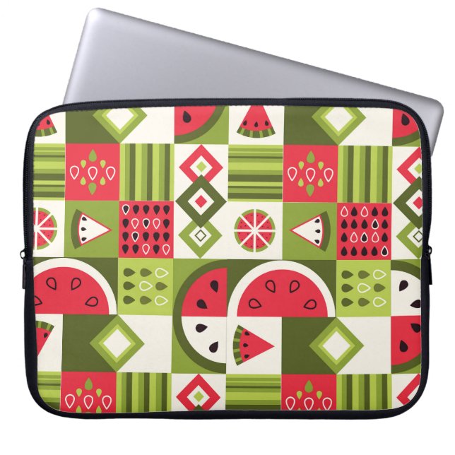 Utskrift av dekorativt vattenmelon Inslag Art Laptop Fodral (Framsidan)