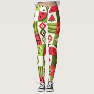 Utskrift av dekorativt vattenmelon Inslag Art Leggings