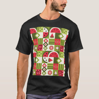 Utskrift av dekorativt vattenmelon Inslag Art T Shirt