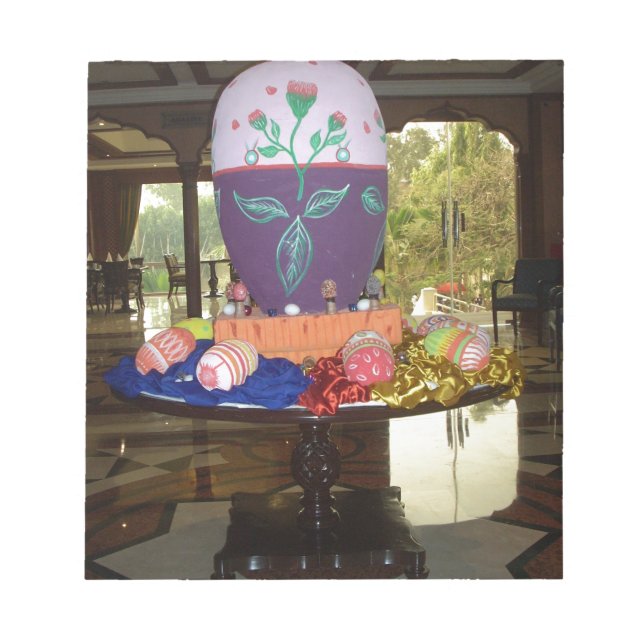 Utskrift av dekorerat Påskägg Anteckningsblock (Framsida)