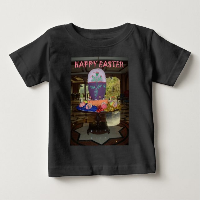 Utskrift av dekorerat Påskägg Tee Shirt (Framsida)