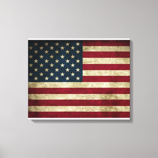 Utskrift av den amerikanska, stressade, amerikansk canvastryck (Framsida)