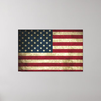 Utskrift av den amerikanska, stressade, amerikansk canvastryck