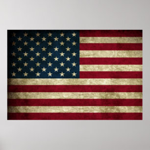 Utskrift av den amerikanska, stressade, amerikansk poster