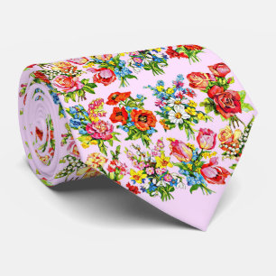 Utskrift av den episka blommigtens blomstersamling slips
