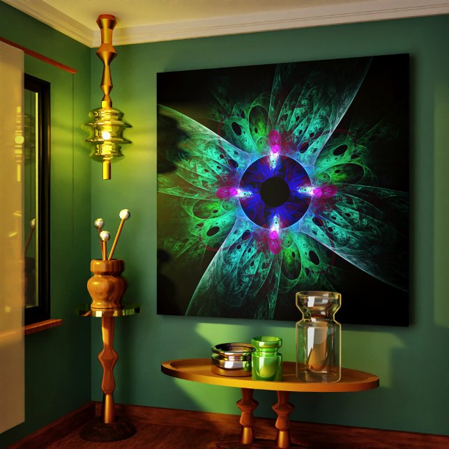 Utskrift av den omformade arbetsytan i Abstrakten  Canvastryck (The Eye Abstract Art Wrapped Canvas Print)
