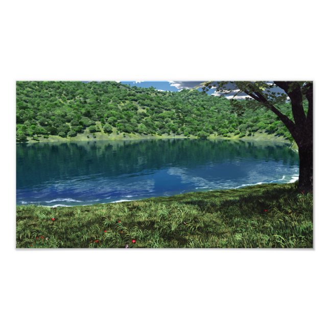 Utskrift av djupfotoutskrift i Vatten Fototryck (Framsidan)