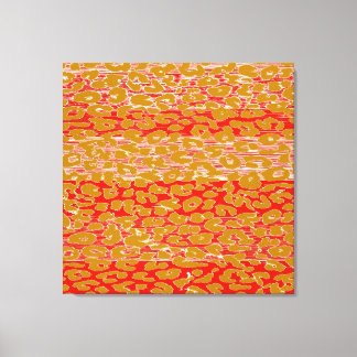 Utskrift av djur Päls av leopard (Gult och Orange) Canvastryck
