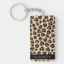 Utskrift av djur, rå leopard, örter, ditt namn