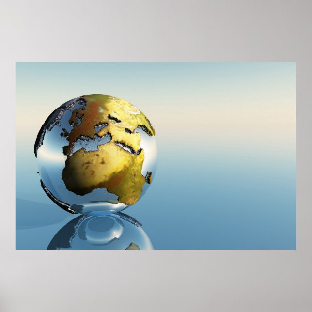 UTSKRIFT AV EUROPA OCH AFRIKA POSTER (Framsidan)