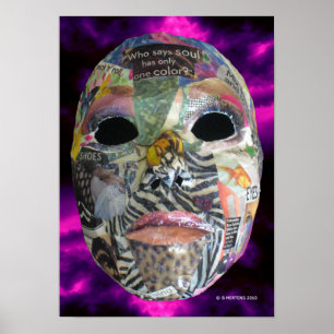 Utskrift av Färg-mask i Soul Poster