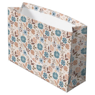 Utskrift av färgad Blommigt - Rosa stor gift-säck