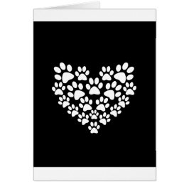 Utskrift av färgen Cute Black White Hälsningskort